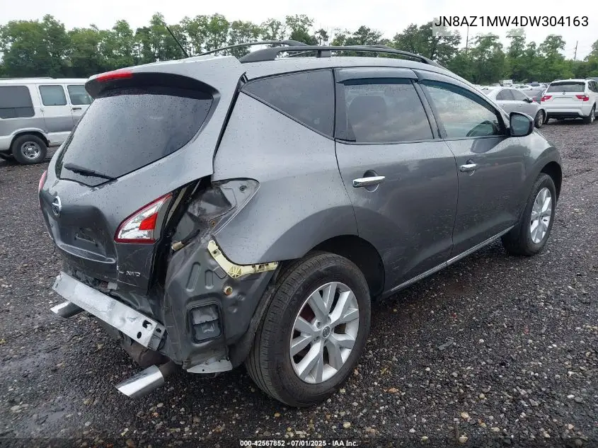 2013 Nissan Murano Sl VIN: JN8AZ1MW4DW304163 Lot: 42567852