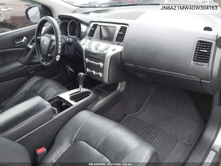 2013 Nissan Murano Sl VIN: JN8AZ1MW4DW304163 Lot: 42567852