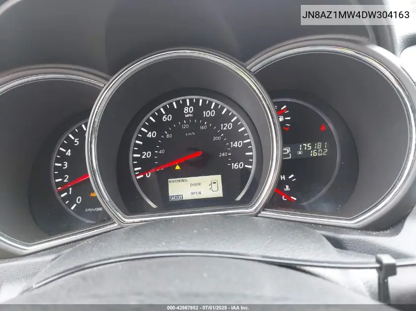 2013 Nissan Murano Sl VIN: JN8AZ1MW4DW304163 Lot: 42567852
