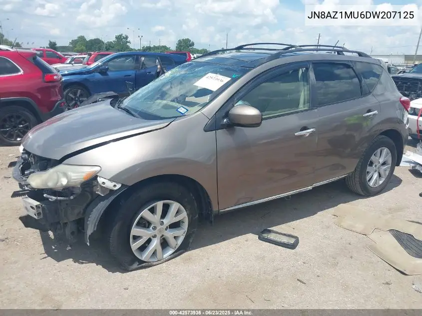 2013 Nissan Murano Sl VIN: JN8AZ1MU6DW207125 Lot: 42573936