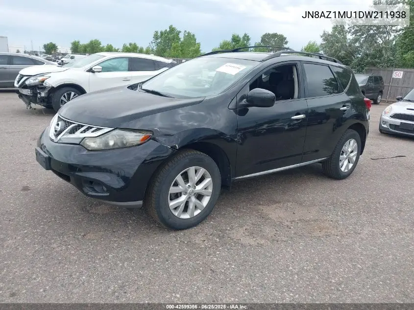 2013 Nissan Murano Sv VIN: JN8AZ1MU1DW211938 Lot: 42599356