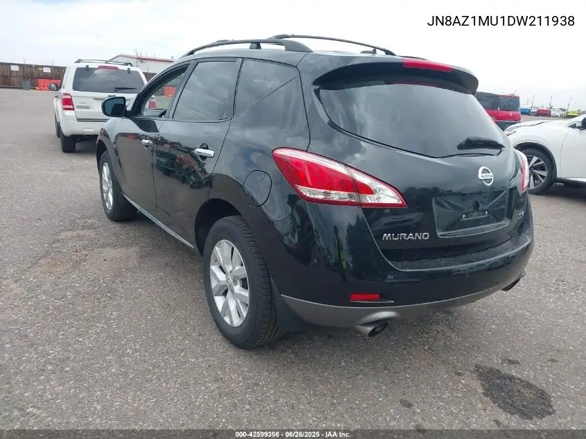 2013 Nissan Murano Sv VIN: JN8AZ1MU1DW211938 Lot: 42599356