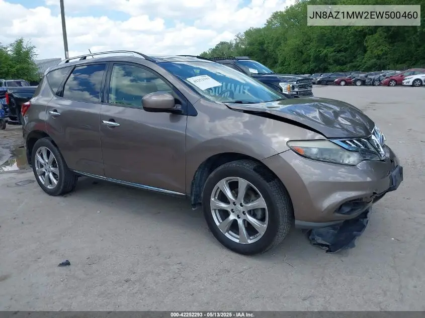 2014 Nissan Murano Le VIN: JN8AZ1MW2EW500460 Lot: 42252293