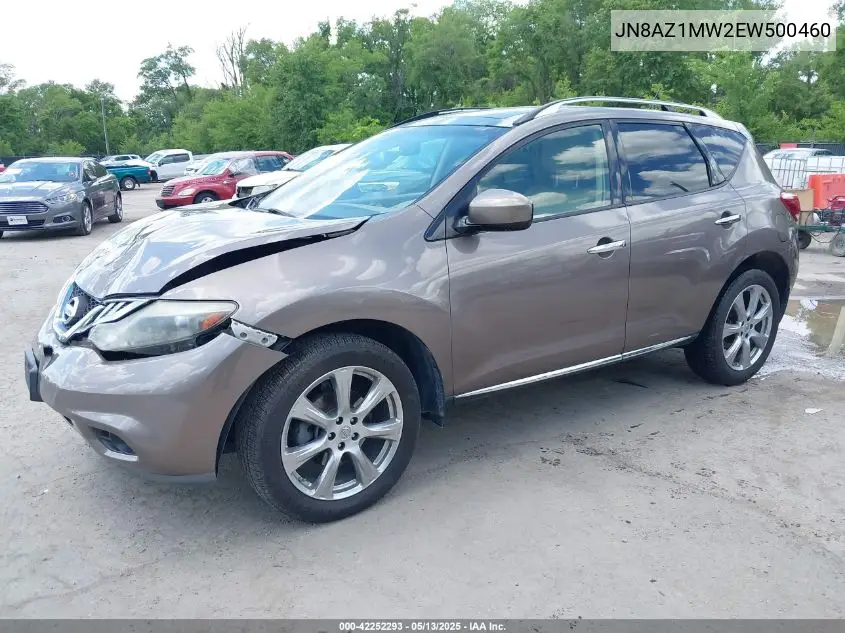 2014 Nissan Murano Le VIN: JN8AZ1MW2EW500460 Lot: 42252293