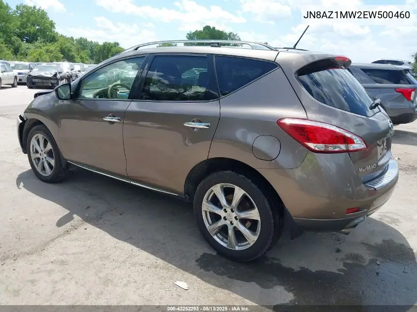 2014 Nissan Murano Le VIN: JN8AZ1MW2EW500460 Lot: 42252293