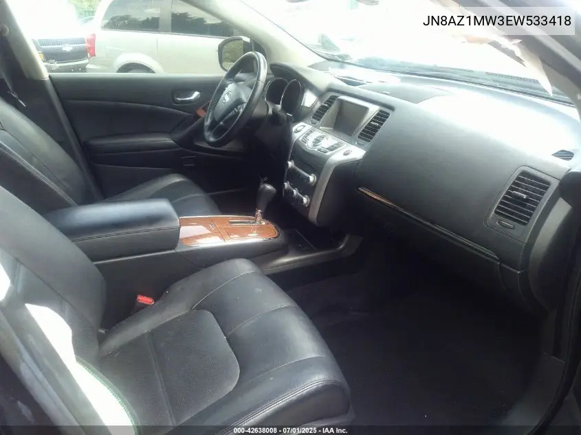 2014 Nissan Murano Le VIN: JN8AZ1MW3EW533418 Lot: 42638008