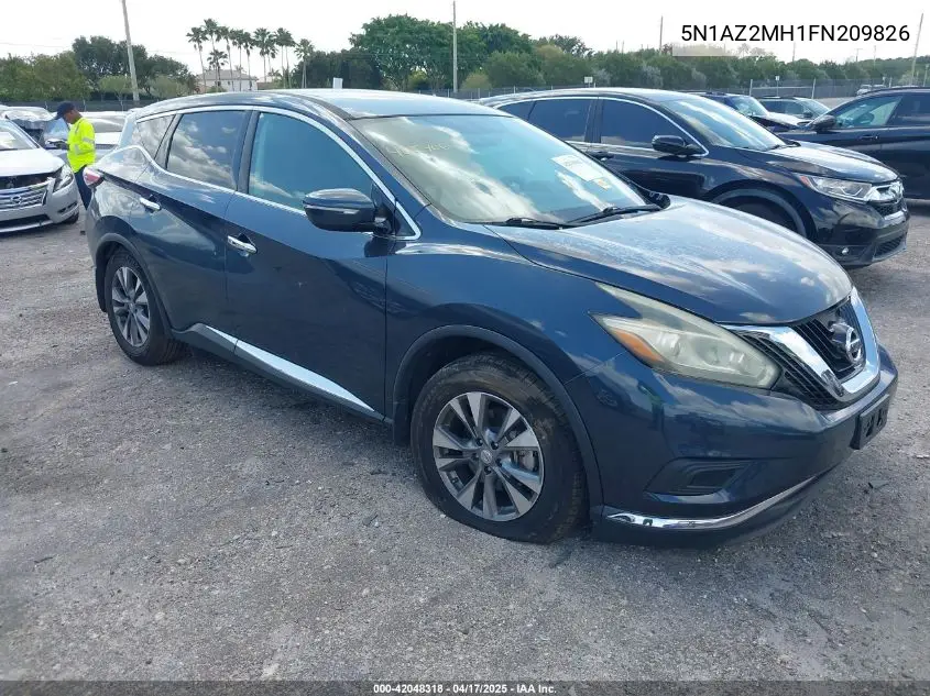 2015 Nissan Murano S VIN: 5N1AZ2MH1FN209826 Lot: 42048318