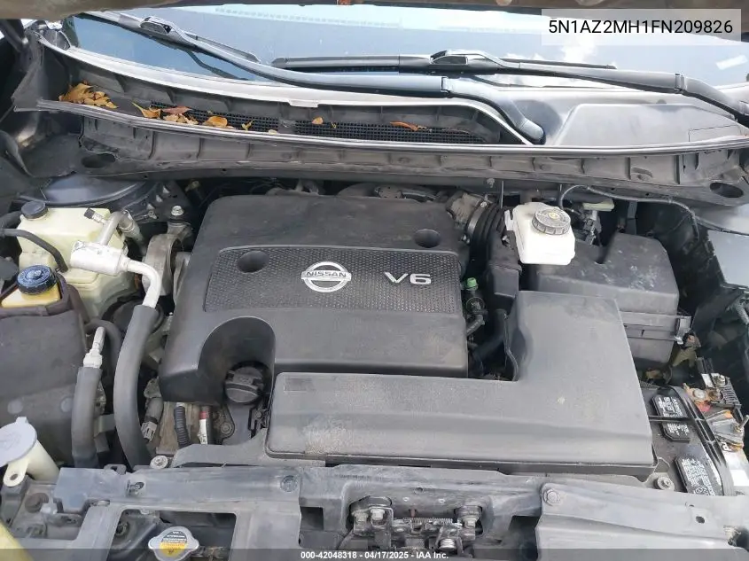 2015 Nissan Murano S VIN: 5N1AZ2MH1FN209826 Lot: 42048318
