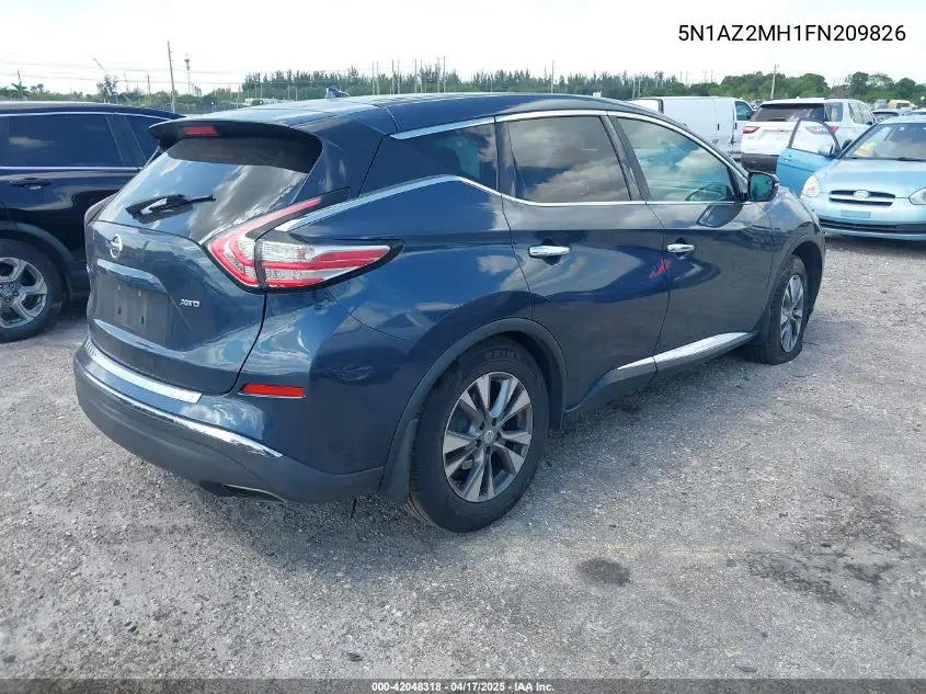 2015 Nissan Murano S VIN: 5N1AZ2MH1FN209826 Lot: 42048318