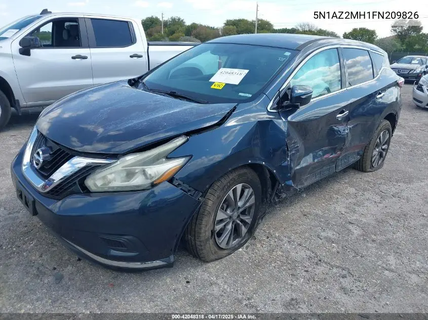 2015 Nissan Murano S VIN: 5N1AZ2MH1FN209826 Lot: 42048318