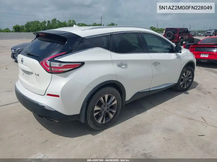 5n1az2mg0fn228049 5N1AZ2MG0FN228049 2015 Nissan Murano Sl