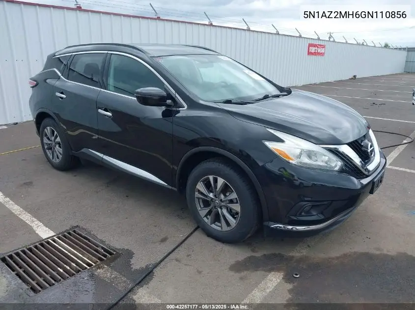 2016 Nissan Murano Platinum/S/Sl/Sv VIN: 5N1AZ2MH6GN110856 Lot: 42257177
