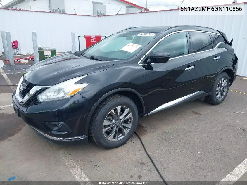 2016 Nissan Murano Platinum/S/Sl/Sv VIN: 5N1AZ2MH6GN110856 Lot: 42257177