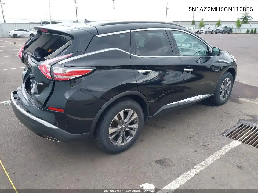 2016 Nissan Murano Platinum/S/Sl/Sv VIN: 5N1AZ2MH6GN110856 Lot: 42257177