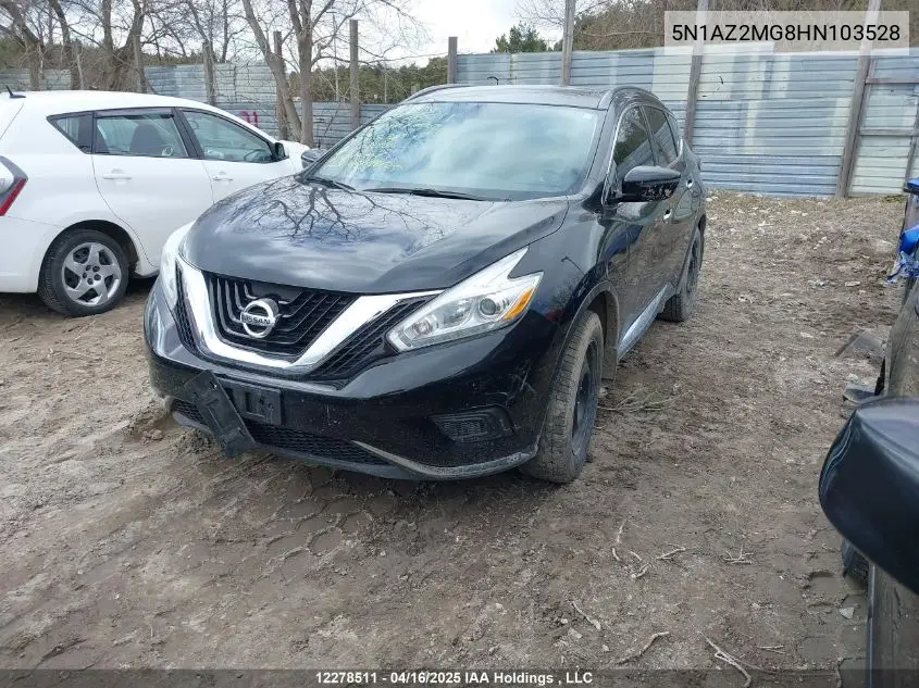 2017 Nissan Murano S VIN: 5N1AZ2MG8HN103528 Lot: 12278511