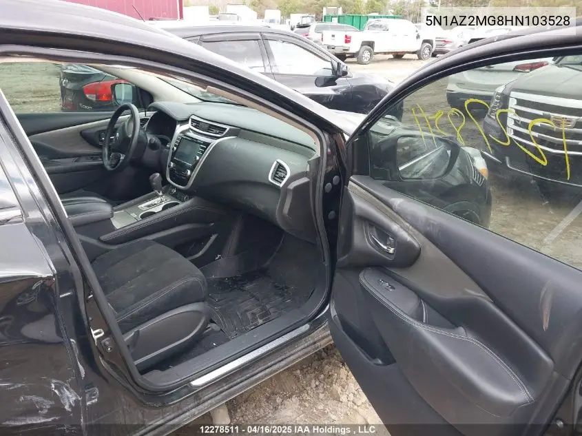 2017 Nissan Murano S VIN: 5N1AZ2MG8HN103528 Lot: 12278511