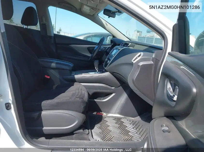 2017 Nissan Murano S/Sl/Sv/Platinum VIN: 5N1AZ2MG0HN101286 Lot: 12334594