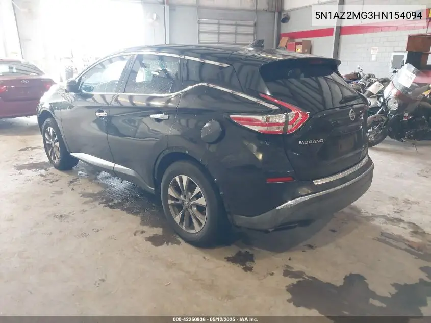 2017 Nissan Murano S VIN: 5N1AZ2MG3HN154094 Lot: 42250936