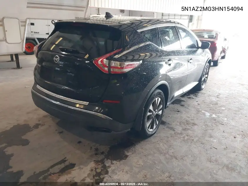 2017 Nissan Murano S VIN: 5N1AZ2MG3HN154094 Lot: 42250936
