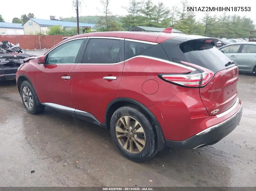 2017 Nissan Murano S VIN: 5N1AZ2MH8HN187553 Lot: 42257050