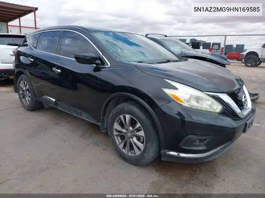 2017 Nissan Murano S VIN: 5N1AZ2MG9HN169585 Lot: 42558536