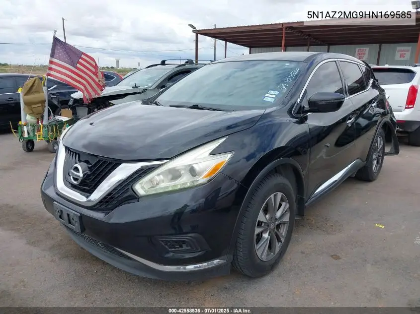 2017 Nissan Murano S VIN: 5N1AZ2MG9HN169585 Lot: 42558536