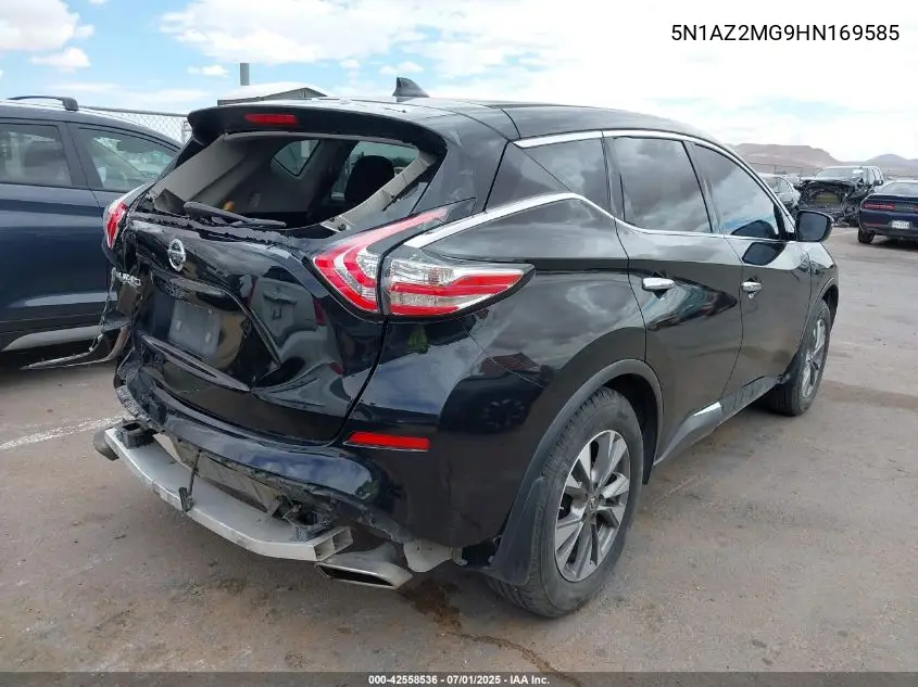2017 Nissan Murano S VIN: 5N1AZ2MG9HN169585 Lot: 42558536