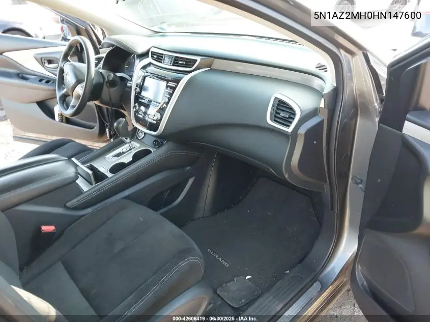 2017 Nissan Murano S VIN: 5N1AZ2MH0HN147600 Lot: 42606419