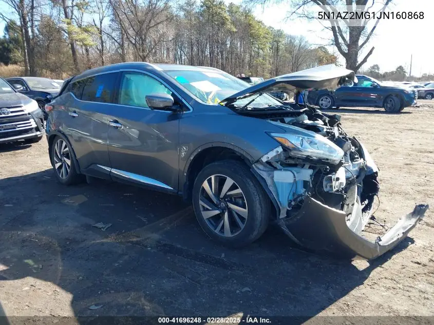 2018 Nissan Murano Platinum VIN: 5N1AZ2MG1JN160868 Lot: 41696248