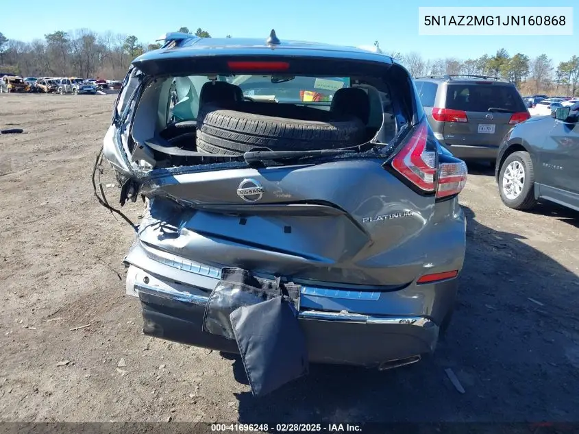 2018 Nissan Murano Platinum VIN: 5N1AZ2MG1JN160868 Lot: 41696248