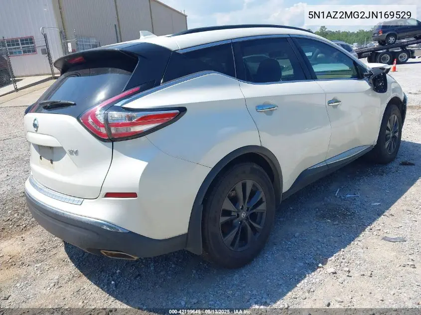 2018 Nissan Murano Sv VIN: 5N1AZ2MG2JN169529 Lot: 42199645