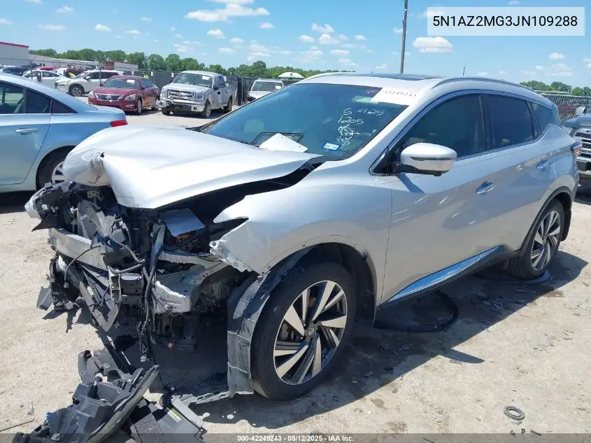 2018 Nissan Murano Platinum VIN: 5N1AZ2MG3JN109288 Lot: 42249243
