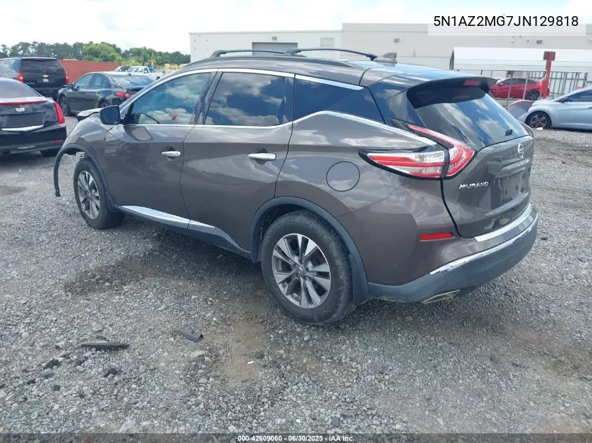 2018 Nissan Murano Sv VIN: 5N1AZ2MG7JN129818 Lot: 42609060