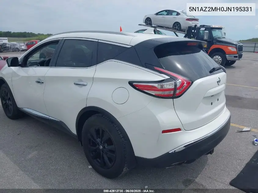2018 Nissan Murano Sl VIN: 5N1AZ2MH0JN195331 Lot: 42612730