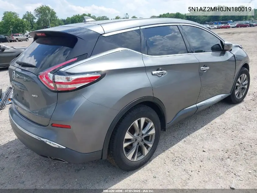 2018 Nissan Murano S VIN: 5N1AZ2MH0JN180019 Lot: 42614596