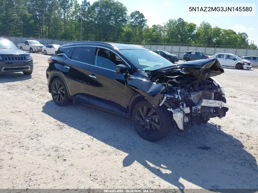 2018 Nissan Murano Sl VIN: 5N1AZ2MG3JN145580 Lot: 42614999