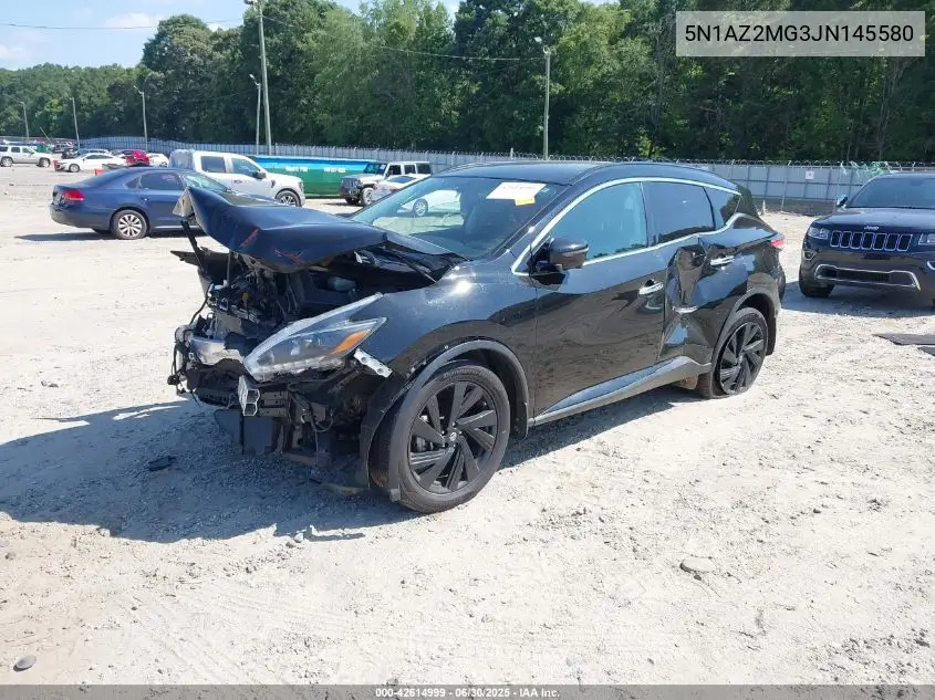 2018 Nissan Murano Sl VIN: 5N1AZ2MG3JN145580 Lot: 42614999