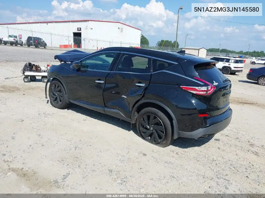2018 Nissan Murano Sl VIN: 5N1AZ2MG3JN145580 Lot: 42614999