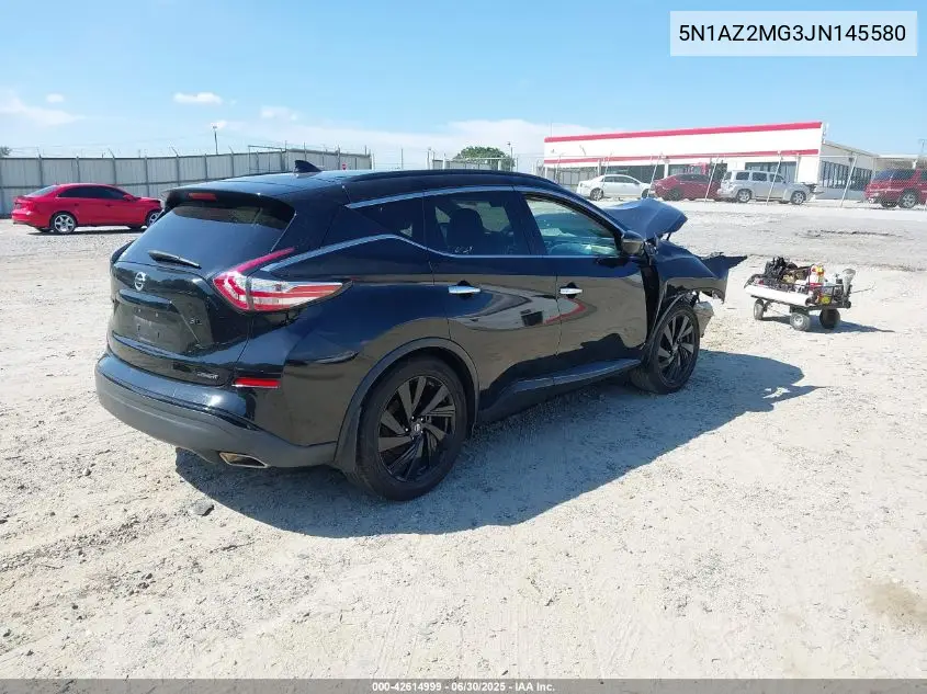 2018 Nissan Murano Sl VIN: 5N1AZ2MG3JN145580 Lot: 42614999