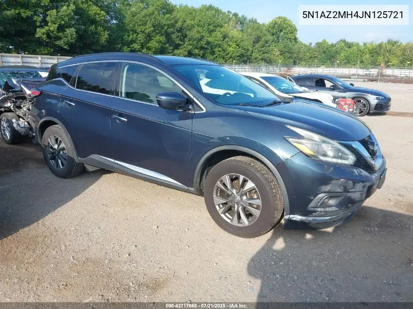 2018 Nissan Murano Sv VIN: 5N1AZ2MH4JN125721 Lot: 42717668