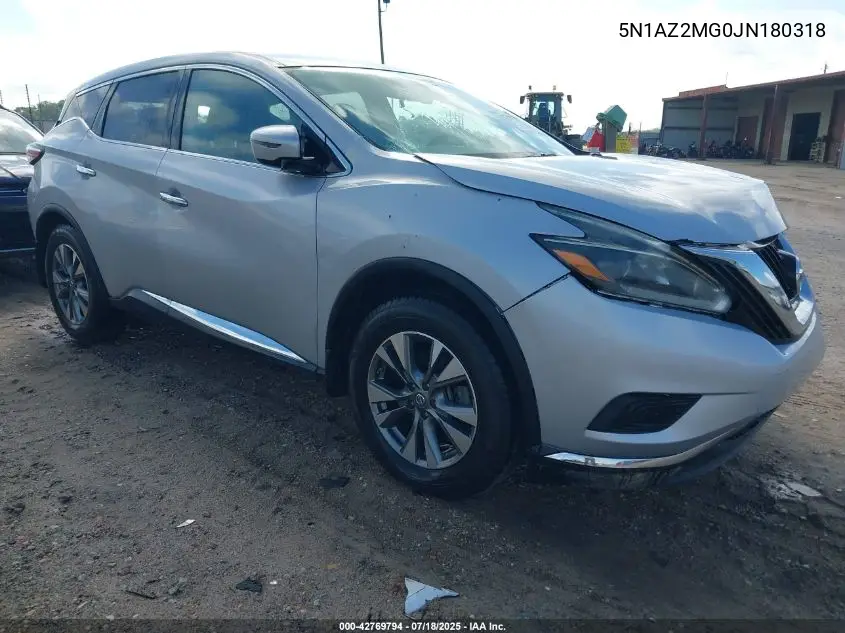 2018 Nissan Murano S VIN: 5N1AZ2MG0JN180318 Lot: 42769794