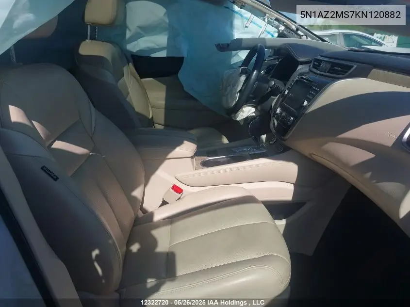 5N1AZ2MS7KN120882 2019 Nissan Murano S/Sl/Sv/Platinum