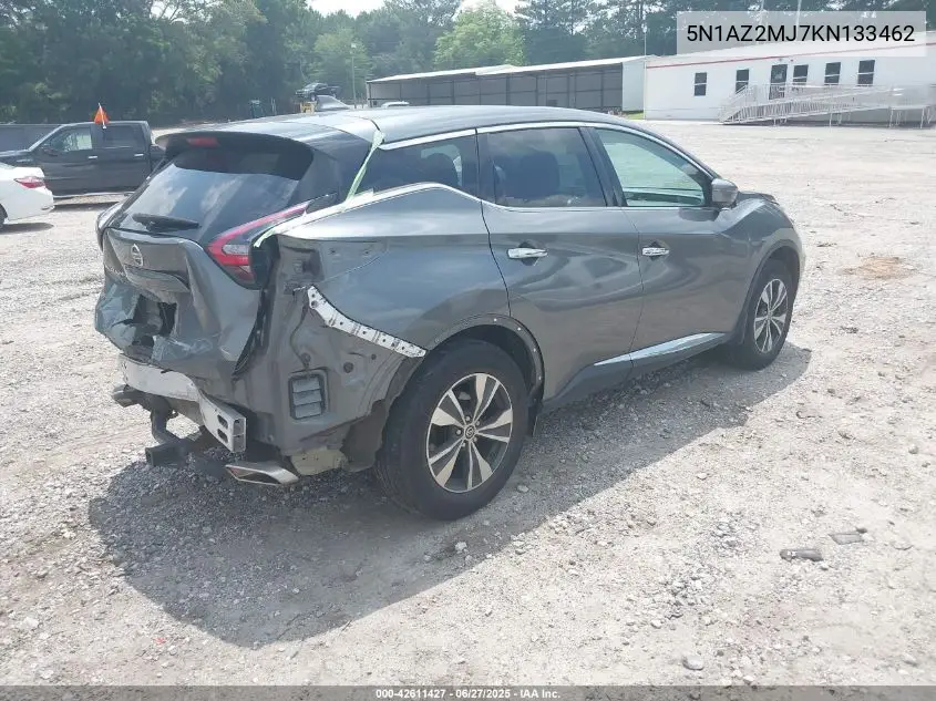2019 Nissan Murano S VIN: 5N1AZ2MJ7KN133462 Lot: 42611427