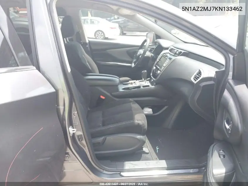 2019 Nissan Murano S VIN: 5N1AZ2MJ7KN133462 Lot: 42611427