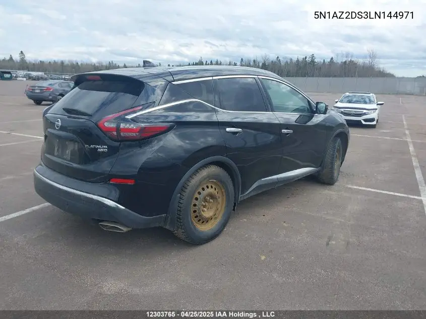 2020 Nissan Murano Platinum VIN: 5N1AZ2DS3LN144971 Lot: 12303765