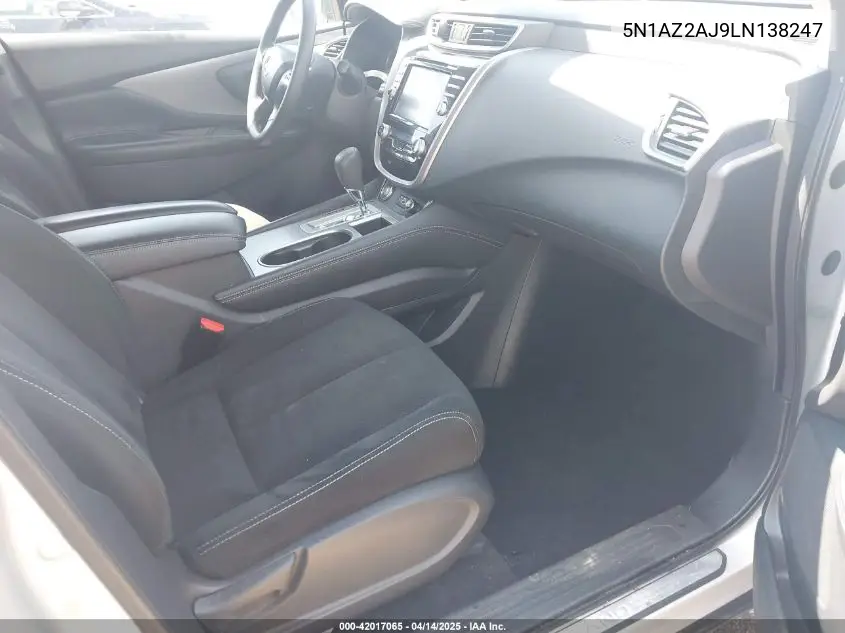 2020 Nissan Murano S Fwd VIN: 5N1AZ2AJ9LN138247 Lot: 42017065
