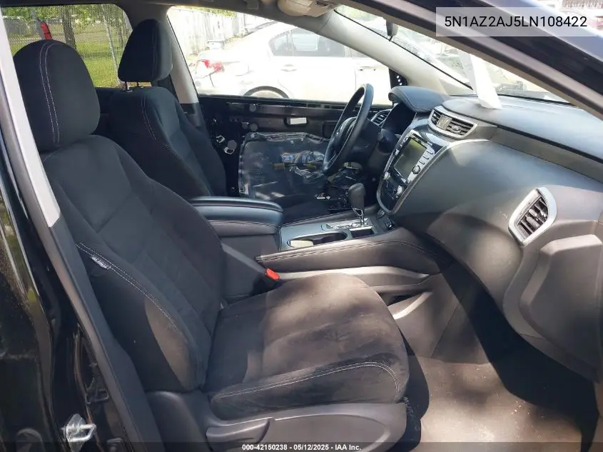 2020 Nissan Murano S Fwd VIN: 5N1AZ2AJ5LN108422 Lot: 42150238