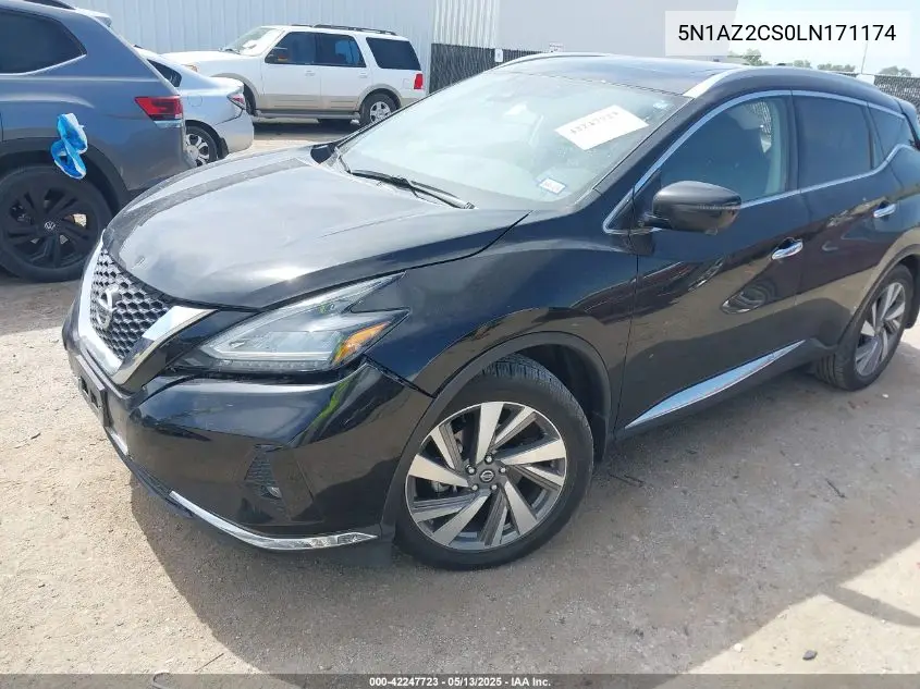 2020 Nissan Murano Sl Intelligent Awd VIN: 5N1AZ2CS0LN171174 Lot: 42247723