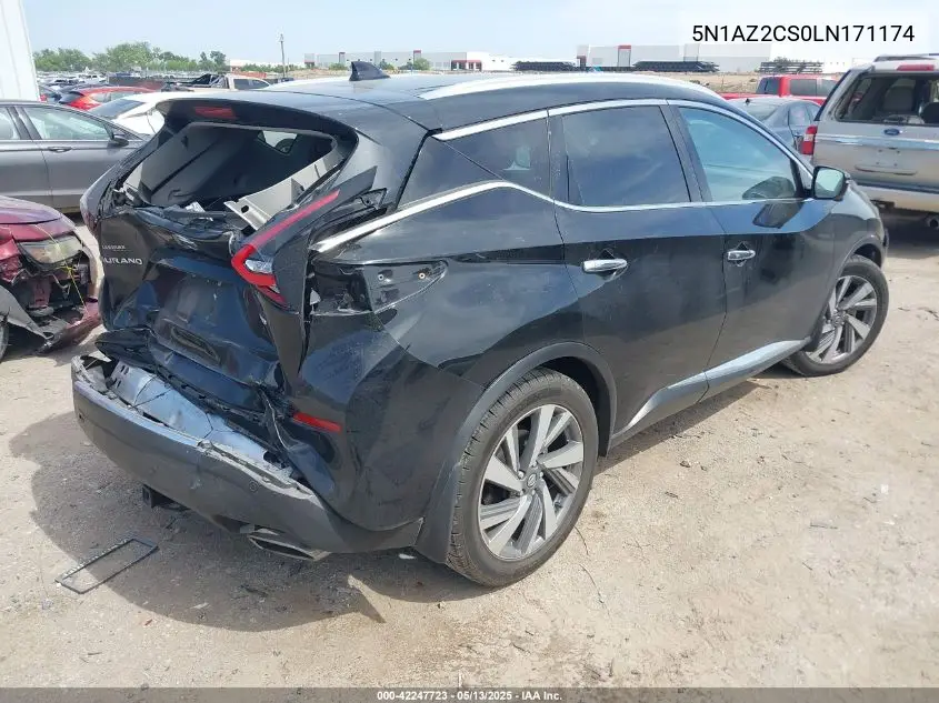 2020 Nissan Murano Sl Intelligent Awd VIN: 5N1AZ2CS0LN171174 Lot: 42247723