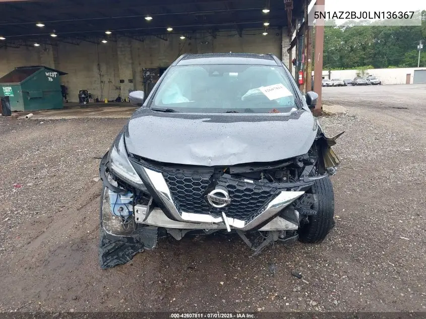 5N1AZ2BJ0LN136367 2020 Nissan Murano Sv Fwd